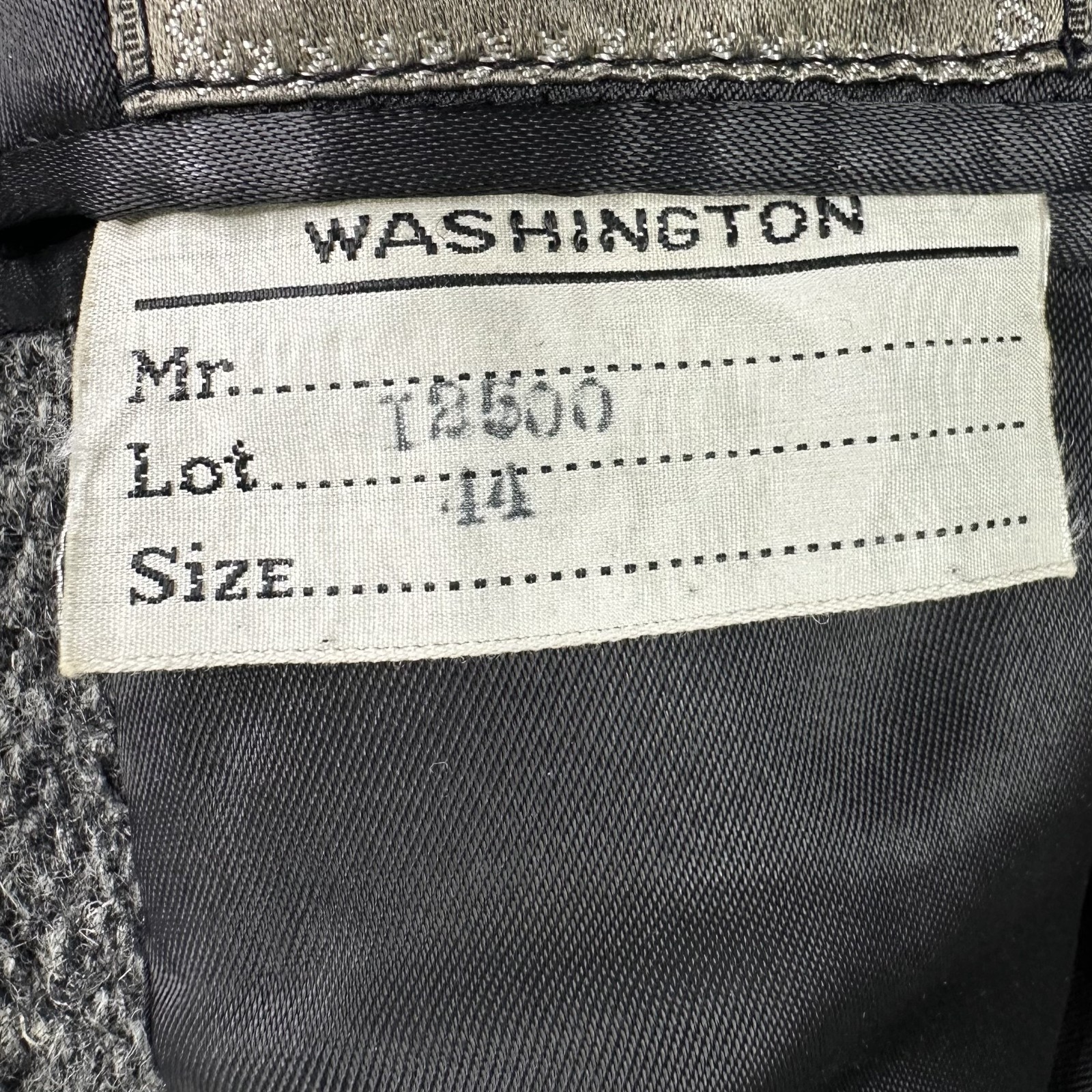 VTG Harris Tweed Overcoat Mens 44 Gray Herringbone Wool Notch Lapel Topcoat 60s image 8