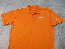 Whataburger Polo Shirt Mens Large Orange Employee Uniform Work Embroidered Logo