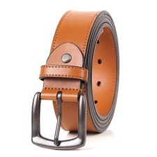 Extra Long Leather Belts For Men Big And Tall 52 to 54 Inch Tan