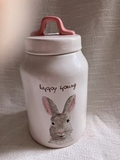 Rae Dunn "Happy Spring" Canister with Bunny on Front