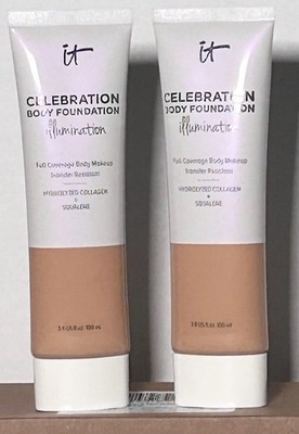 2 PACK MEDIUM It Cosmetics Celebration Body Foundation Full Coverage Body Makeup