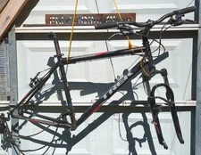 Gray Trek Singletrack 850 19.5” Chromoly Mountain Bike Frame Forks W/ Parts USA 