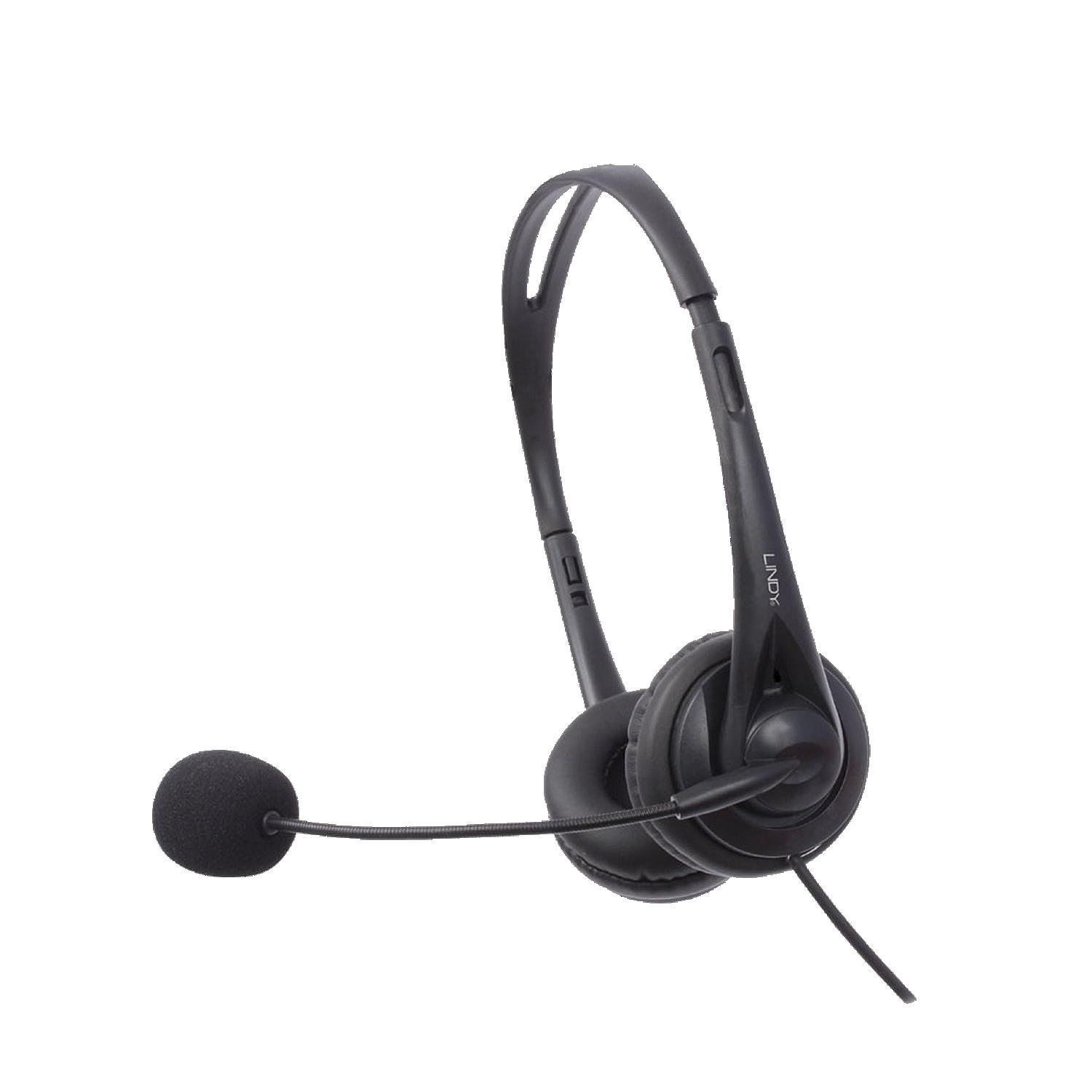 Casque Stéréo USB LINDY à Audio Clair avec Micro Réglable Filaire