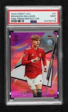 2020-21 Topps Finest UCL Pink Refractor /125 Brandon Williams #21 PSA 9 MINT 8d2
