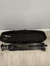 Miller DS-25 Fluid Head and Two Stage Alloy Tripod With New Case and Spreader