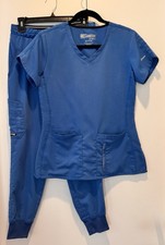 Grey's Anatomy by Barco Women's S Royal Blue Medical Scrub Set Rayon/Poly Small