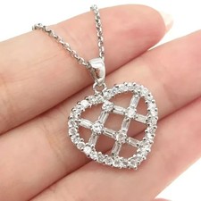 Heart Shape Pendant 2 Ct Round Cut Lab Create...