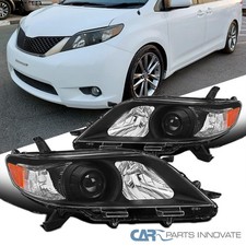 Black Fit 2011-2020 Toyota Sienna Projector Headlights Headlamp Leftright 11-20
