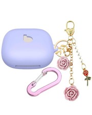 Case for Beats Powerbeats Pro 2 Case Cover with Flower Keychain, Cute Soft Si...