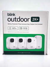 New Blink - Outdoor 2K+ Wireless Smart Security Camera, 3 Cameras + Sync Module