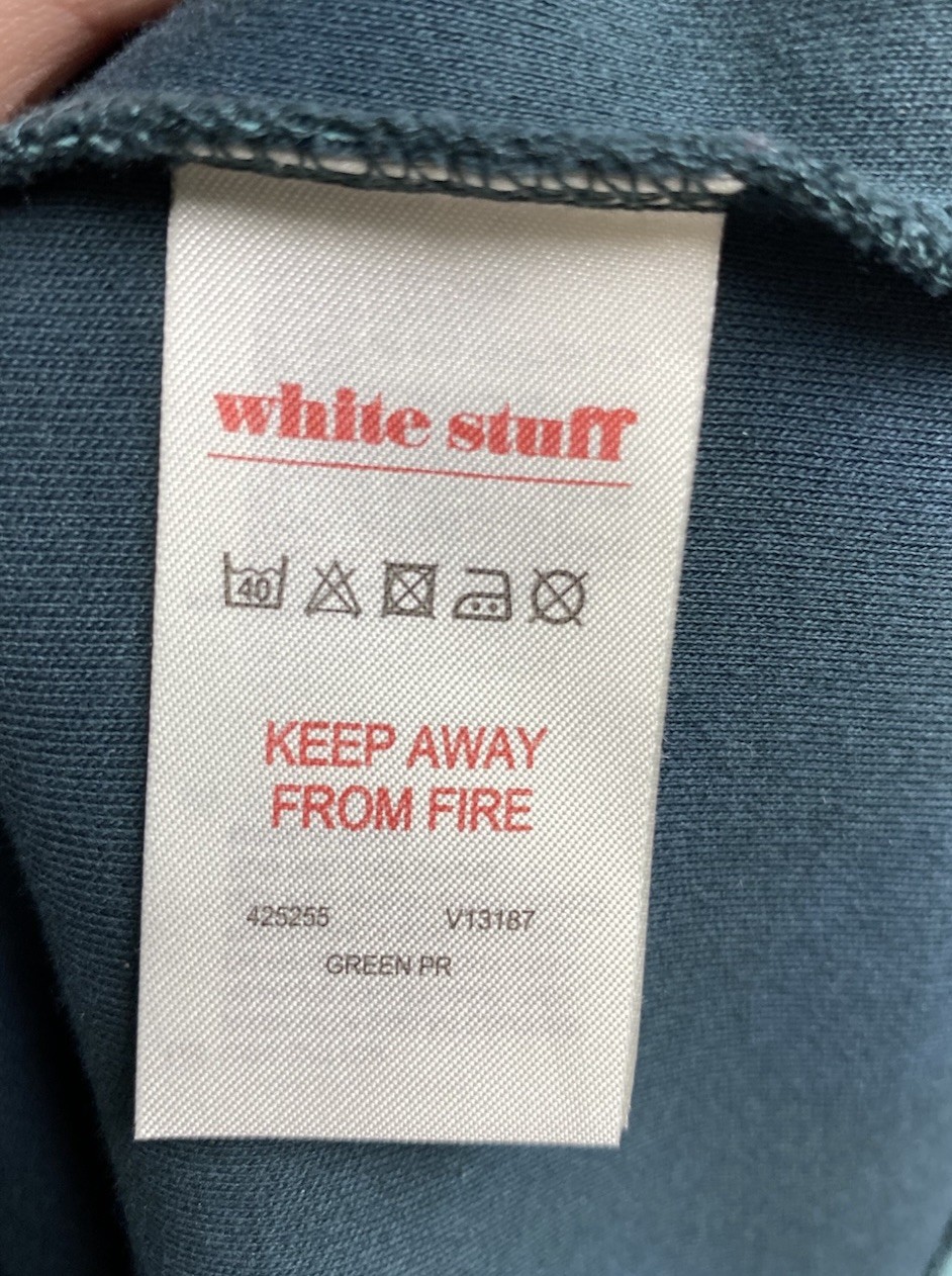 White Stuff Teal Abstract Patterned Jersey Pocket… - image 8