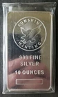 Sunshine Minting 10oz Silver Eagle Bar in a Plastic Envelope