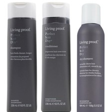 Living Proof Perfect Hair Day Set Shampoo  Conditioner 8oz, Dry Shampoo 5.5oz