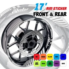 White GP02 17 inch Rim  Wheel Stickers For XSR 700 16 17 18 19 20 21 22 23 24