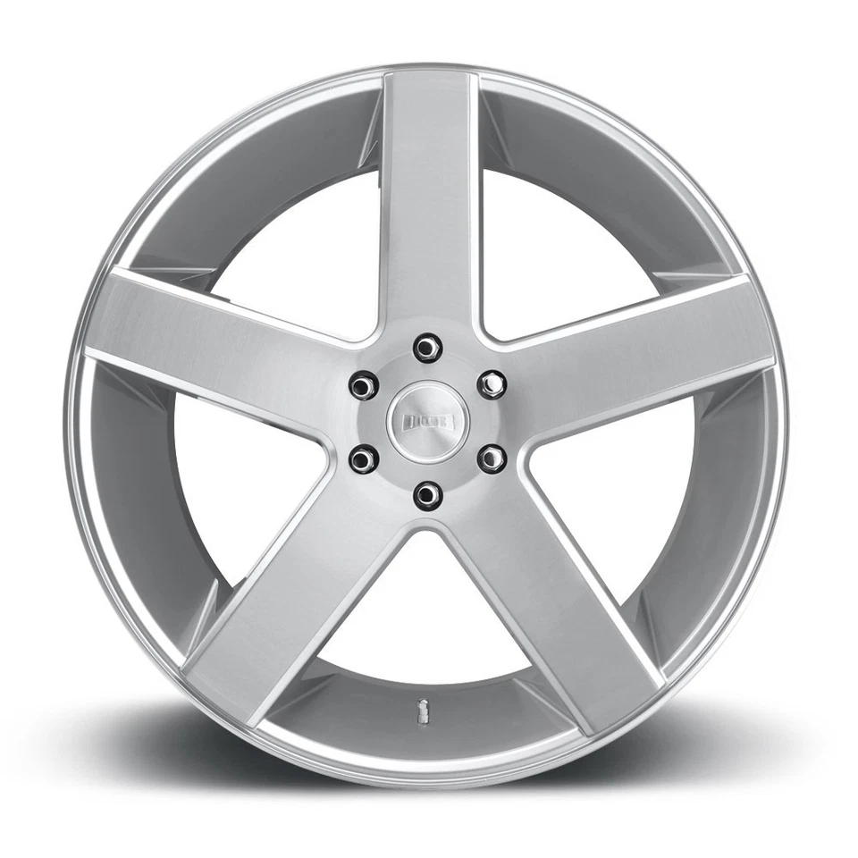 22" DUB 1PC S218 Baller 22x9.5 6x5.5 Gloss Silver Brushed Wheel 19mm Rim - Image 2 of 4