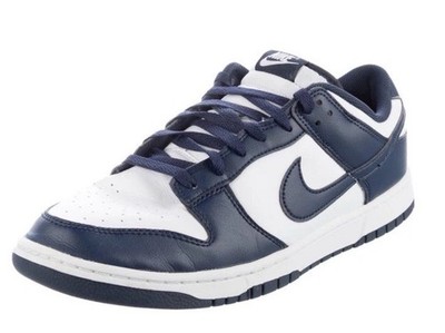 Nike Dunk Low Midnight Navy White Sneakers Mens 12.5 HF5441-107 Low Top Shoes