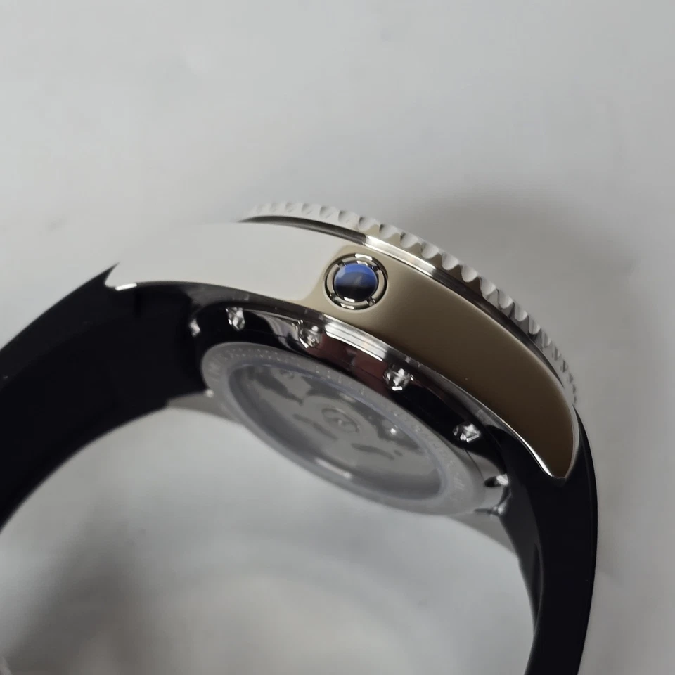 Reloj automático Deep Blue Master 1000 GMT esfera blanca 40 mm para hombre Foto 4 de 4