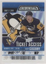 2019 Upper Deck Credentials Ticket Access Acetate /199 Sidney Crosby #TA-SC hj3