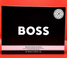 Hugo Boss Men's Travel Gift Set 4 x 10ml EDT EDP Fragrances- New, Unused, In Box