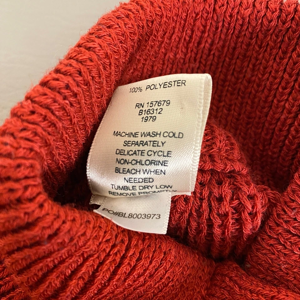 Cárdigan Blair Para Mujer XL Rojo Tejido Botón Frontal Cuello Simulado Manga Larga Suéter Foto 4 de 4