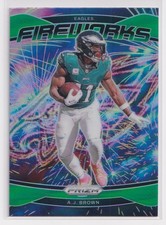 2024 Panini Prizm Fireworks Green A.J. Brown #13