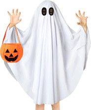 Ghost Costume for Kids,Toddler with Pumpkin Bag,Spooky...