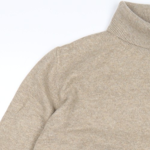 Marks and Spencer Men's Beige Roll Neck Jumper L - Picture 4 of 12