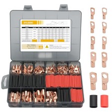 Thickened Copper Lugs Electric Wire Lugs AWG2 4 6 8 10 Bare Copper