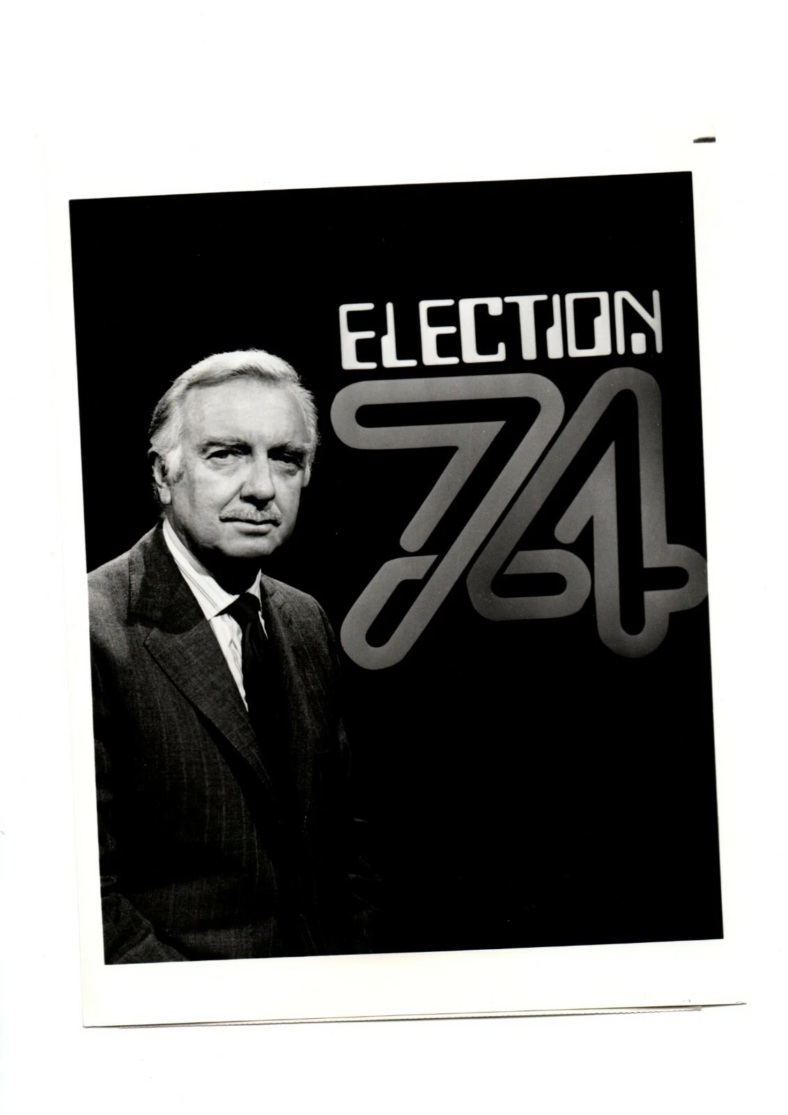 SPECIAL ELECTIONS COVERAGE IMAGE HOST WALTER CRONKITE 1974 CBS TV ORIG PHOTO Y10 - 画像1/2
