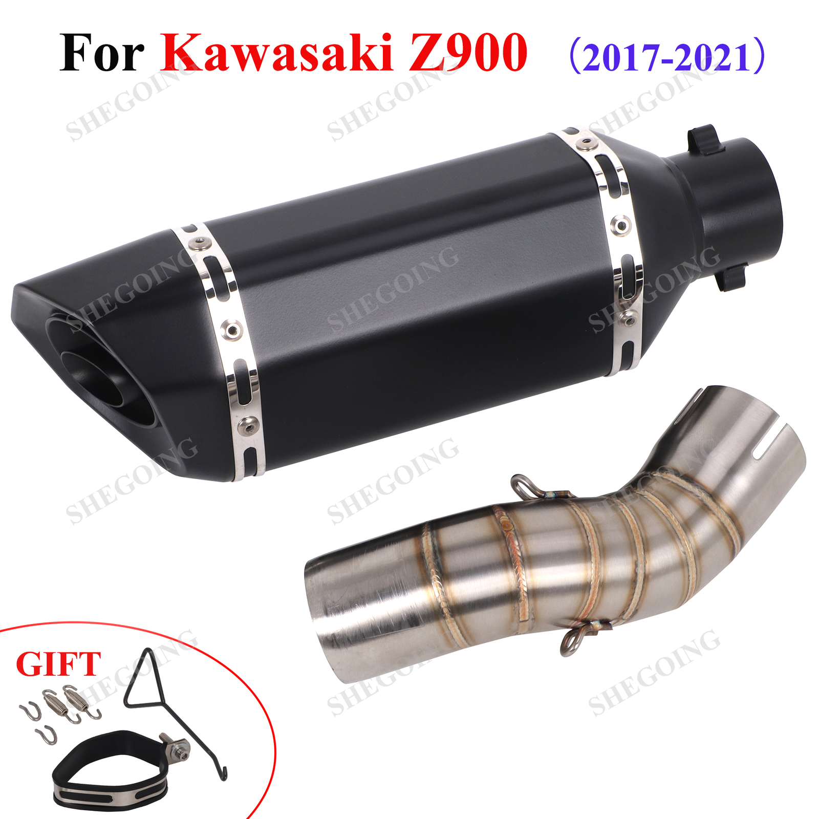 For Kawasaki Z900 20172021 Slip On Pipe Motorcycle Exhaust Midpipe