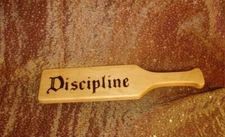 FREE SHIPPING Wooden Spanking Paddle Woodburned (Discipline) Handmade 