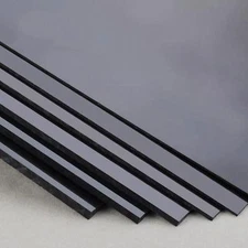 2pcs 2mm ±10% x 7.87" x 9.84" Black ABS Styrene Plastic Flat Sheet Plate