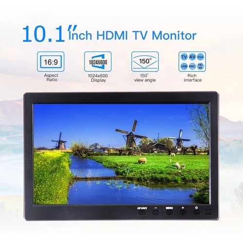 10.1Inch HD Car Monitor with IPS Screen Multiple Interfaces HDMI/ VGA/AV/BNC/SUB - Picture 7 of 13