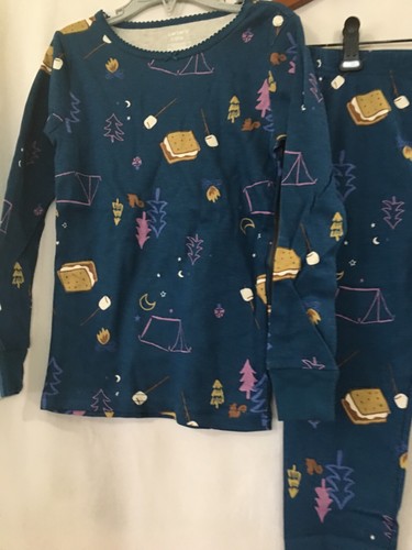 New Carter's Camping S'Mores Moon Stars Girls Pajama Set Snug fit Blue U pick - Picture 5 of 6
