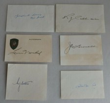 FUNDGRUBE 6 Autogramme hoher US Milit&auml;r Gener&auml;le Majore ab 1955 (74956)
