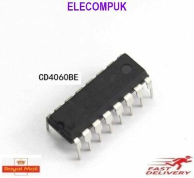 CD4060 CD4060B CMOS 14-Stufen Ripple-Carry Binärzähler/Teiler SCHNELLE LIEFERUNG. 