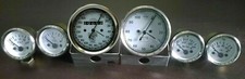 Smiths Gauges Kit 80mm Speedo Tacho 52 Mm Temp Oil Volt Fuel - Wh Chrome Kmph