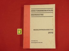 Aus der DDR - Arbeitsnormen Katalog Bauindustrie Bauakademie der DDR ca.21x15 cm