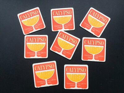 Restposten 8 x Goldwell Calypso Champagner Perry Untersetzer Kneipe Erinnerungsstücke