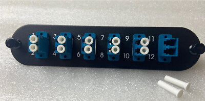 CCH-CP12-A9 Compatible Fiber Adapter Panel LC 12 Port SM UPC Adapters
