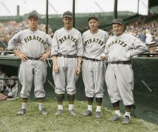 DW364 Arky Vaughan - Gus Suhr - Pie Traynor 8x10 11x14 16x20 Colorized Photo