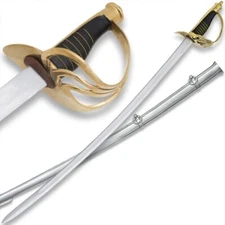 US 1860 Light Cavalry War Sword | 35" Carbon Steel Blade | Scabbard | 40" Length