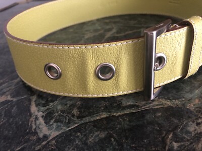 Auth.PRADA lime leather belt, Sz.78/28, Excellent | eBay display picture 1