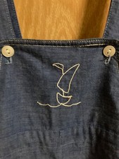 Vintage Child's Young Fair Togs Denim Romper - Sailing
