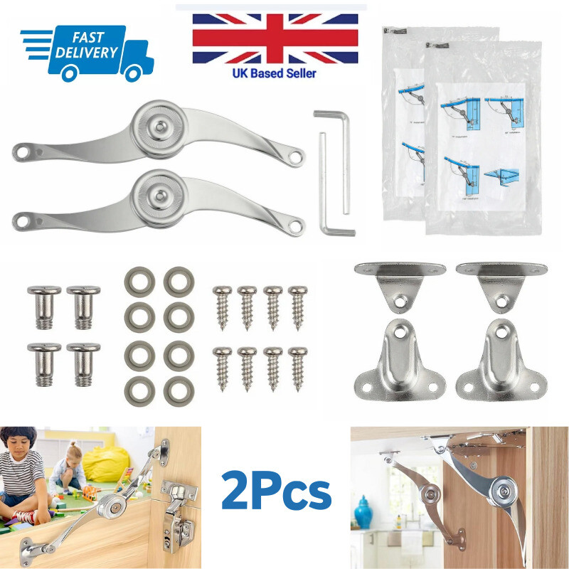 2 Door Lift Up Strut Lid Flap Stay System Support Hinge