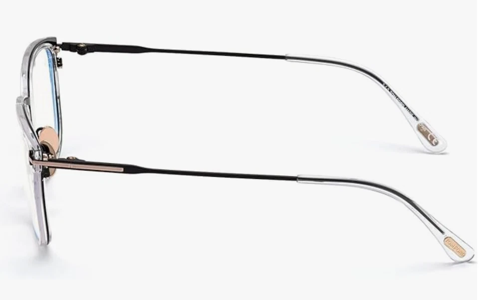 Gafas de lectura Tom Ford TF 5694-B 001 52-22 negro y transparente marco de titanio lectores Foto 3 de 4