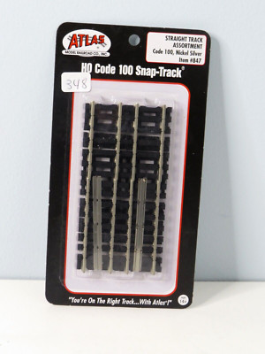 Atlas HO Item # 847 Code 100 Straight Track Assortment (12 pc) # 348