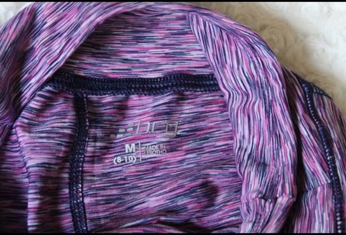 BCG Activewear Heather Purple/ Pink Sports Bra & Capri Set Girls 8/10 - Picture 4 of 5