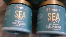 Lot Of 2 Mielle Sea Moss Anti-Shedding Curl Pudding infused w/ Saw Palmetto 8 Oz