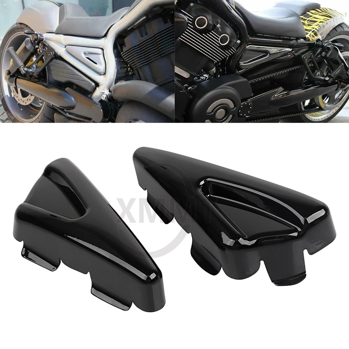 vrscdx タンク　エアボックス　マットブラック　黒 Gloss Black Side Frame Tank Covers For Harley Night Rod